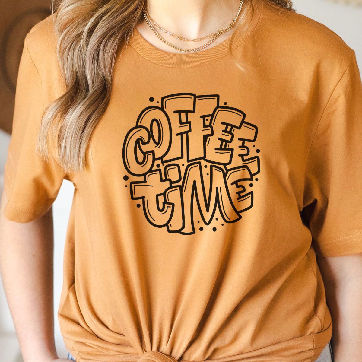 Coffee Time Women T Shirt Casual