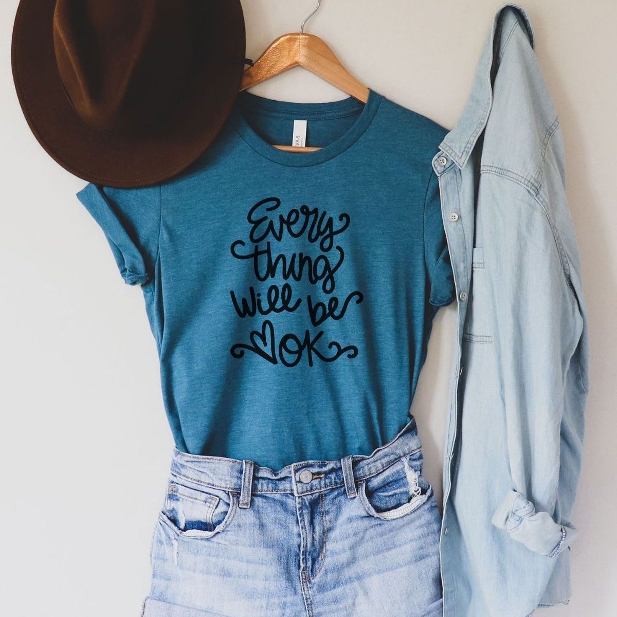 Everything Will Be OK Womens T-shirt Casual