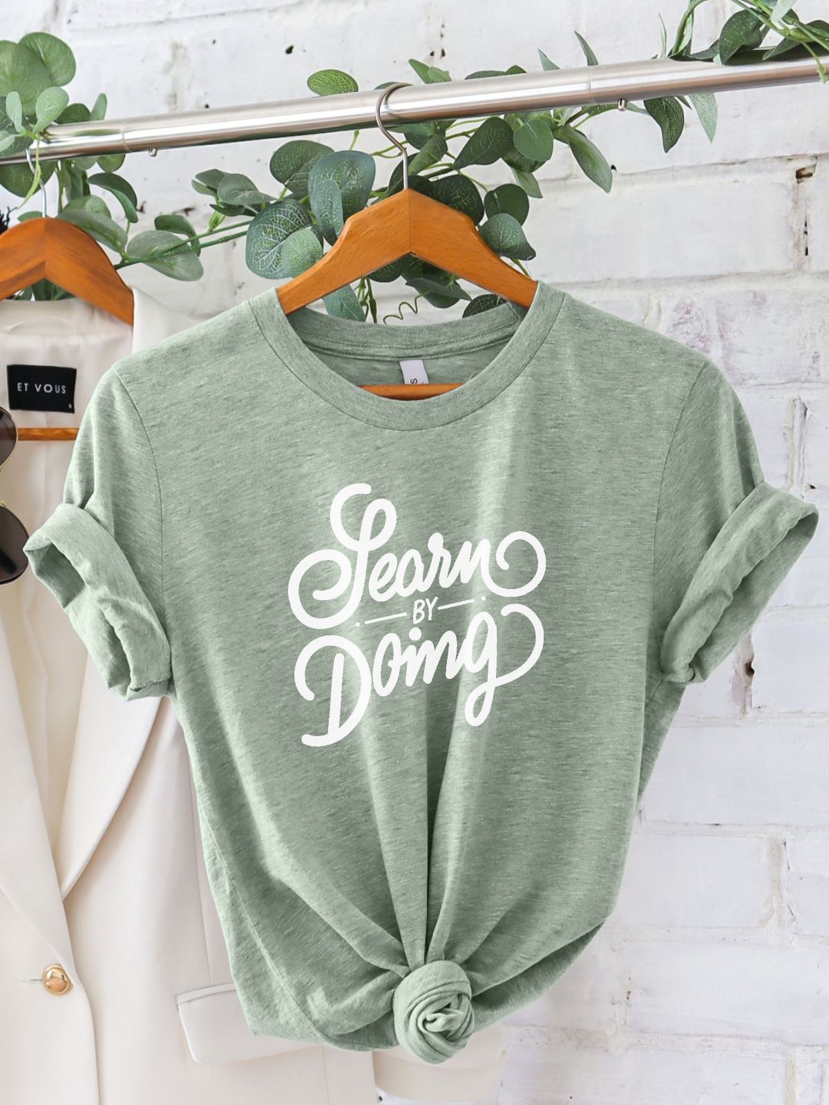 Learn by Doing Womens T-Shirt Casual