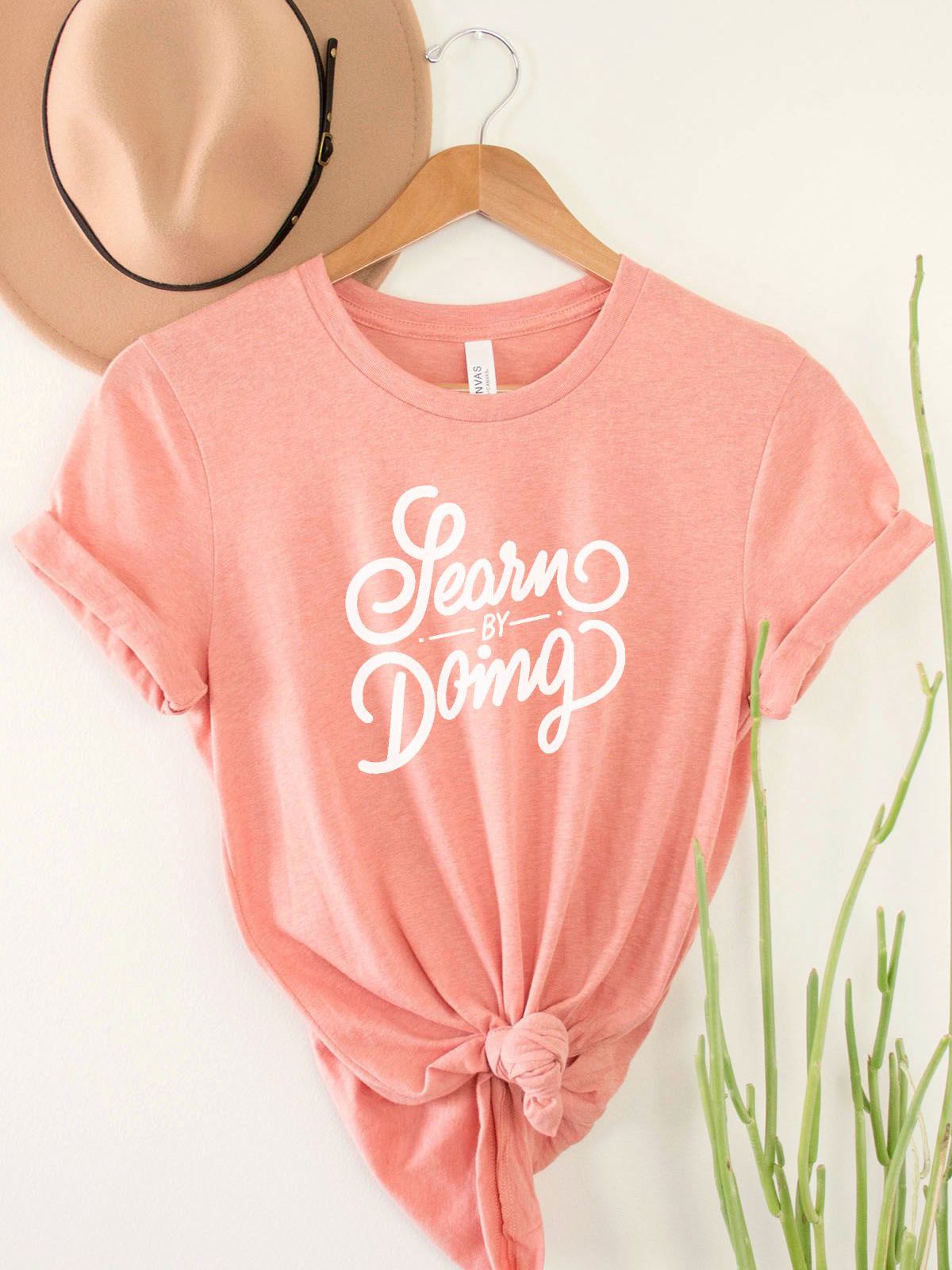 Learn by Doing Womens T-Shirt Casual