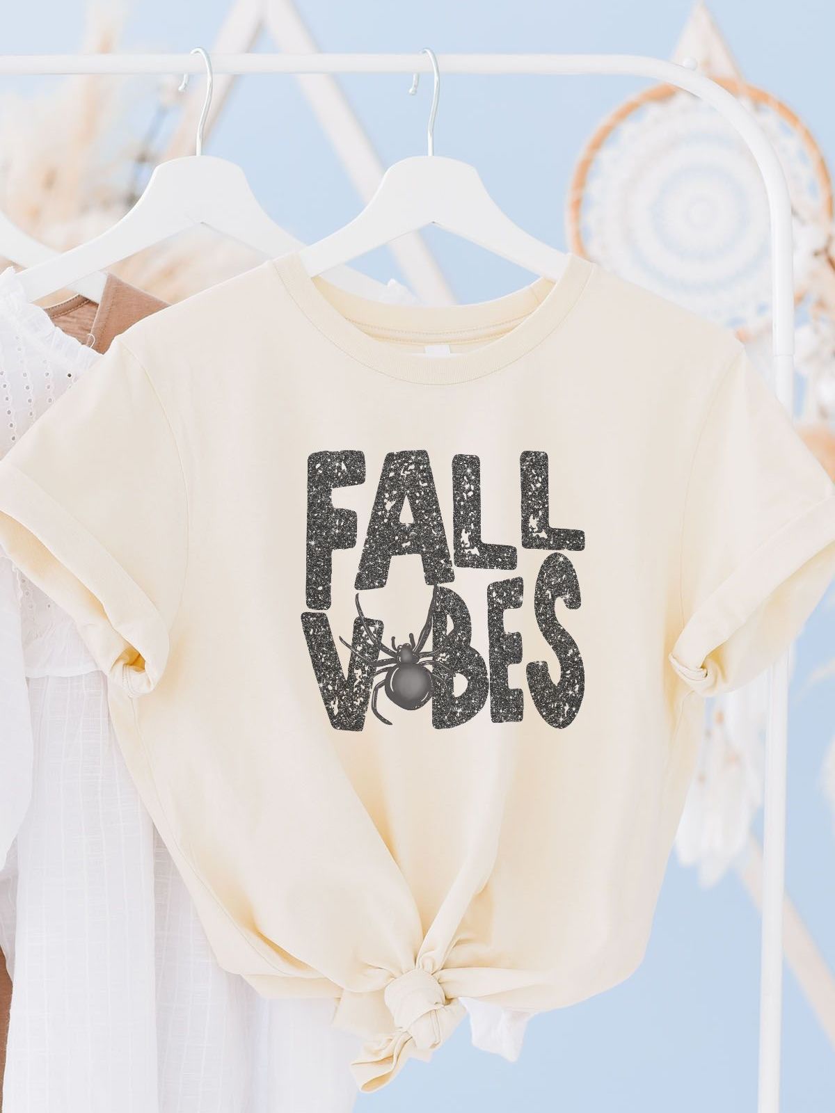 Fall Vibes Womens T-Shirt Halloween