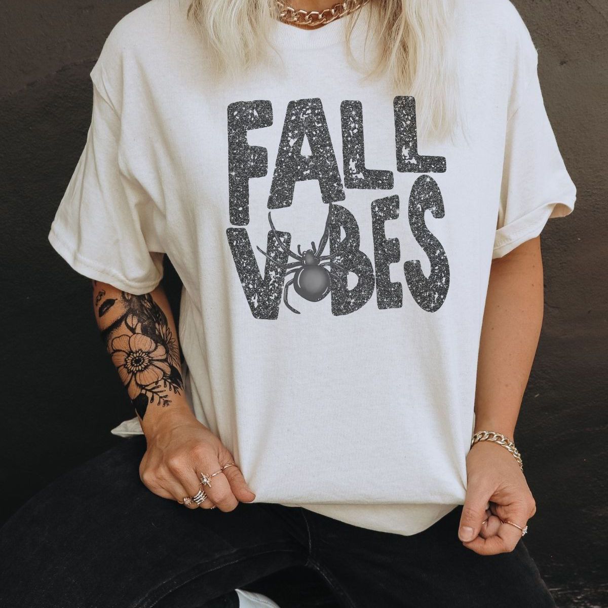 Fall Vibes Womens T-Shirt Halloween
