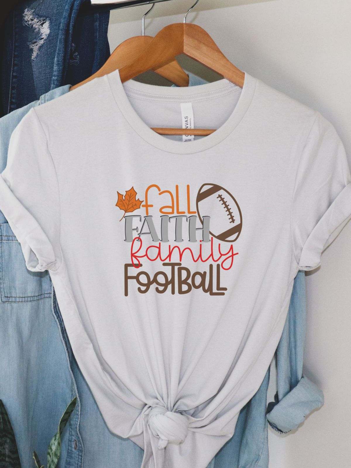 Fall Faith Family Football Women's Tee