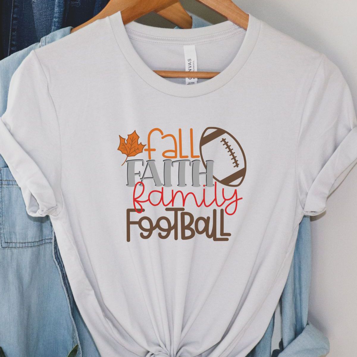 Fall Faith Family Football Women's Tee