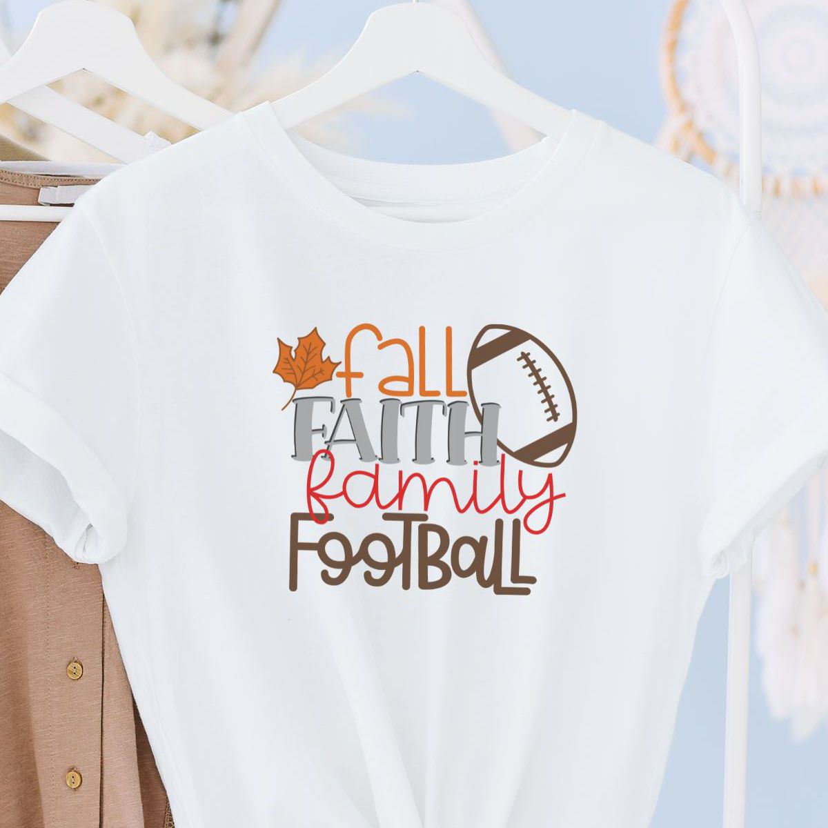 Fall Faith Family Football Women's Tee