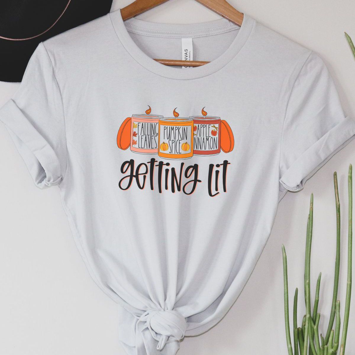 Getting Lit Women Tee Thanksgiving Fall