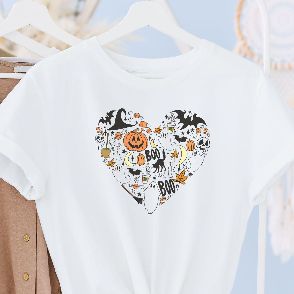 Halloween Ghost Womens T-Shirt