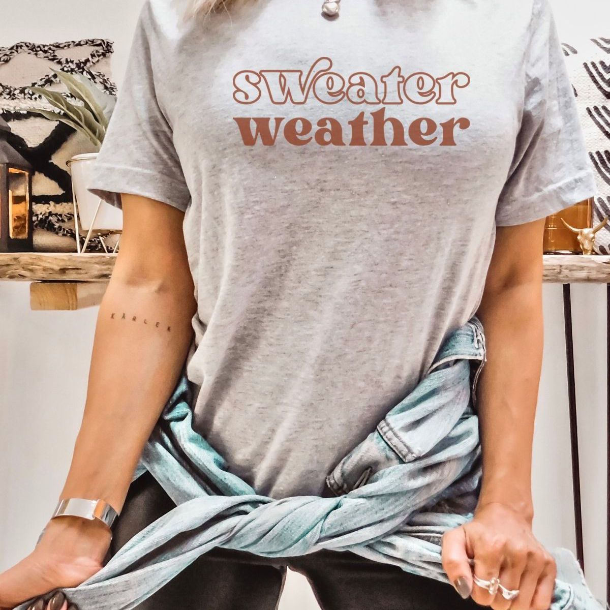 Sweater Weather Women T-Shirt Fall
