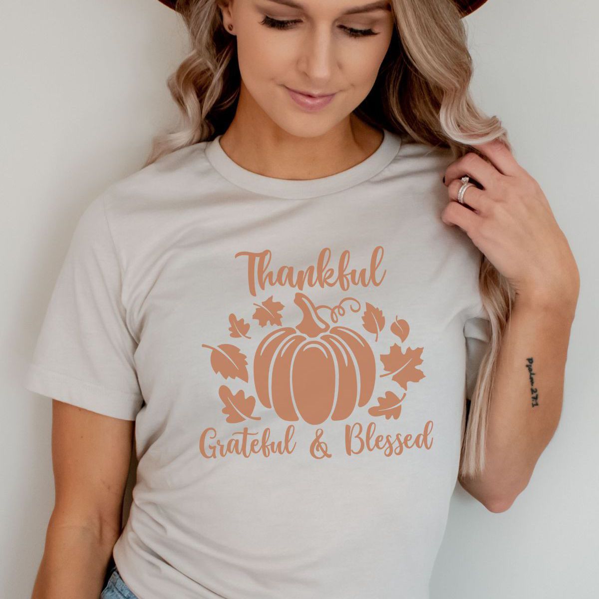 Thankful Womens T-Shirt Thanksgiving