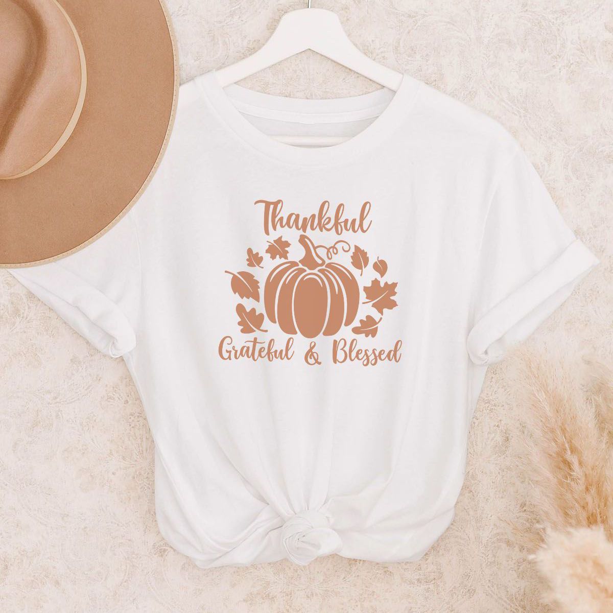 Thankful Womens T-Shirt Thanksgiving
