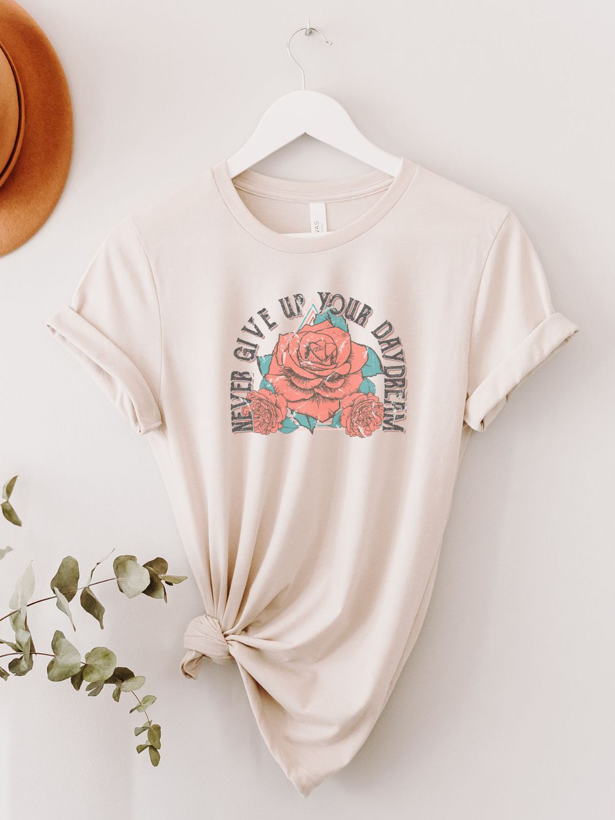Never Give Up Womens Tee Inspirational
