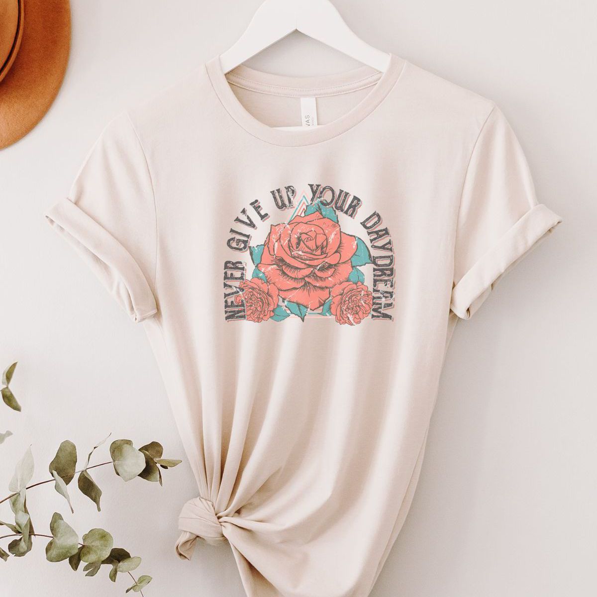 Never Give Up Womens Tee Inspirational