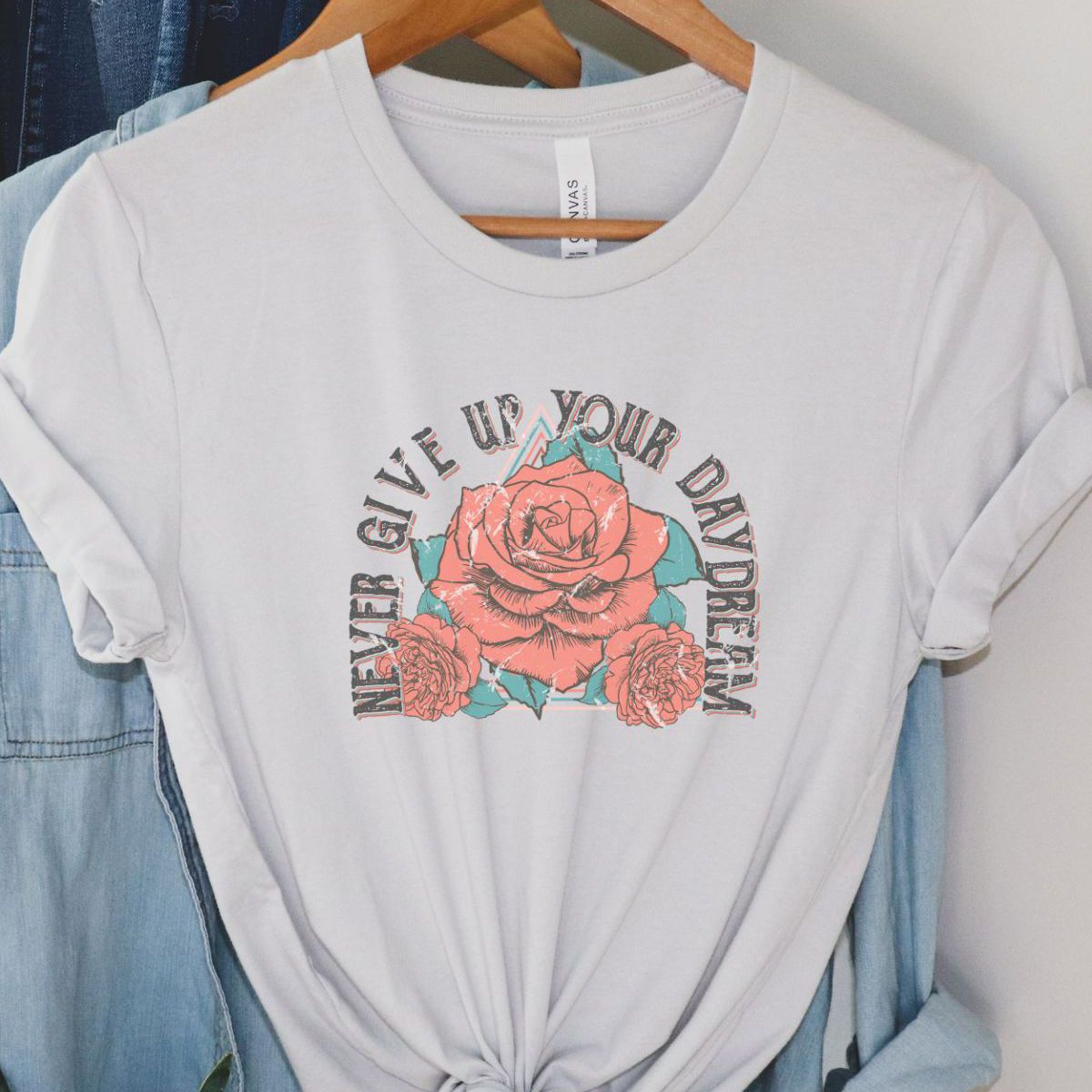 Never Give Up Womens Tee Inspirational