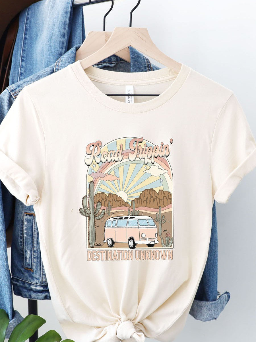 Road Trippin Womens Tee Summer Adventure