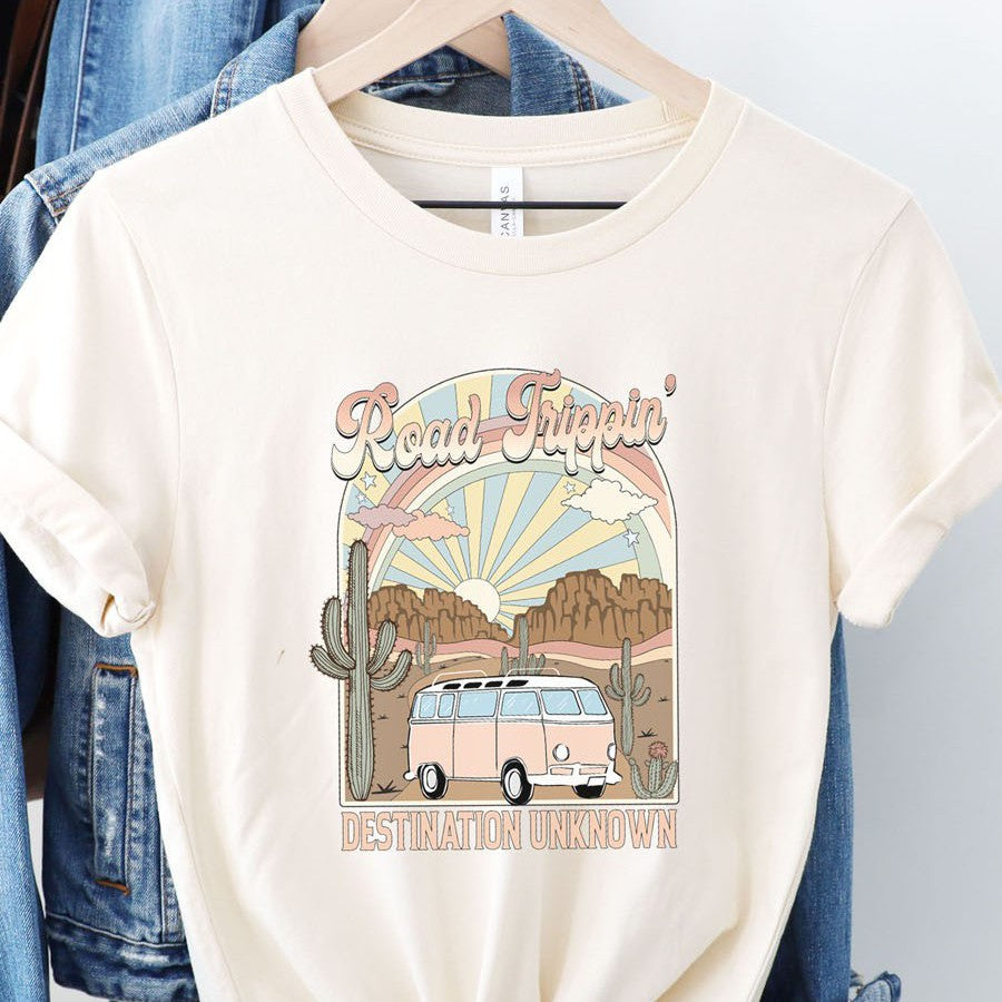 Road Trippin Womens Tee Summer Adventure