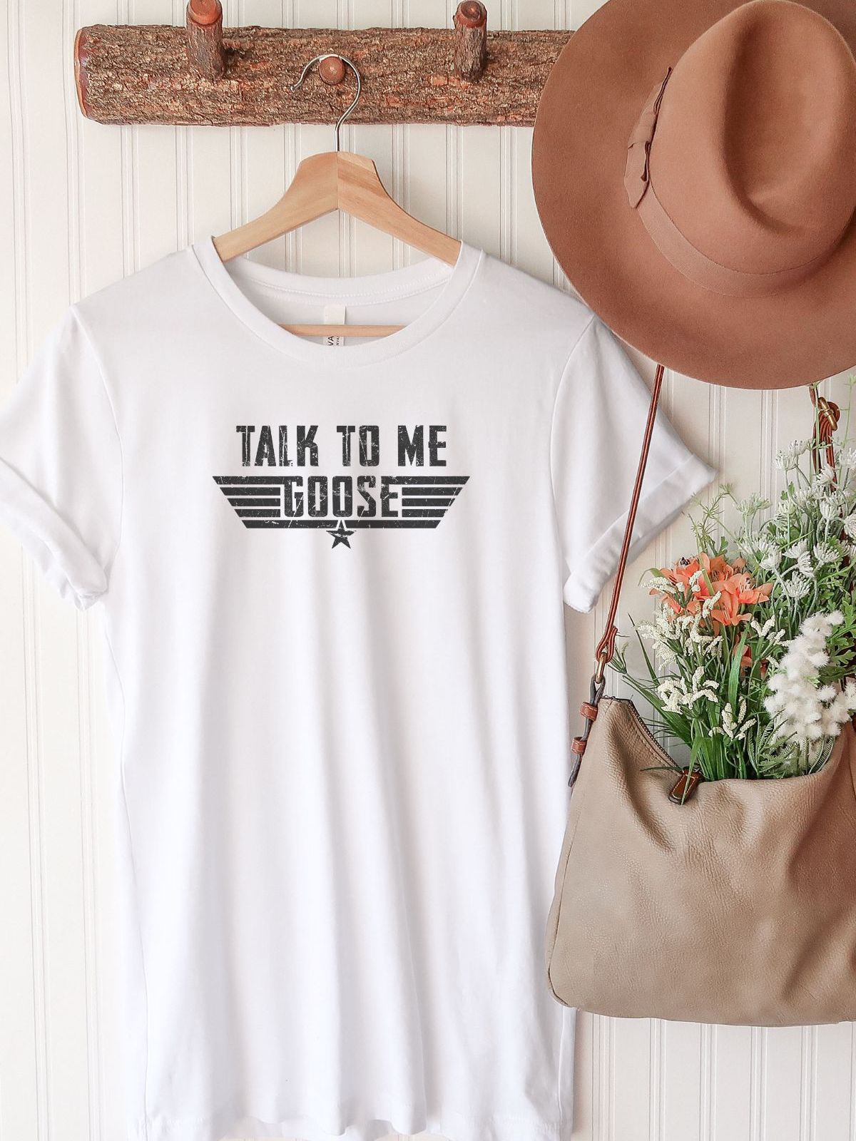 Talk to Me Goose Womens T-Shirt Casual