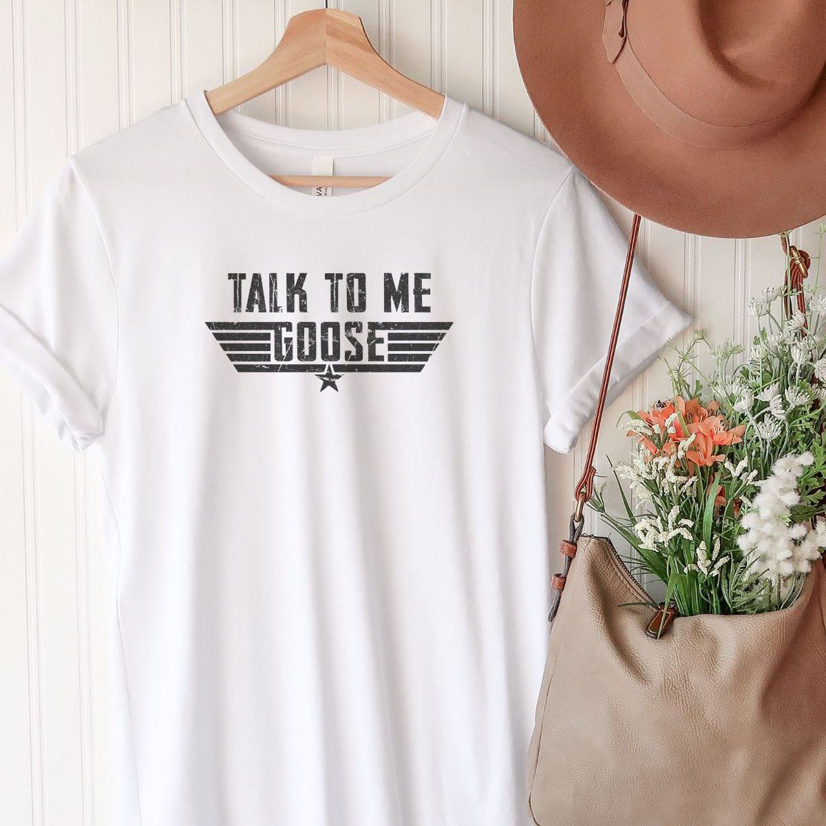 Talk to Me Goose Womens T-Shirt Casual