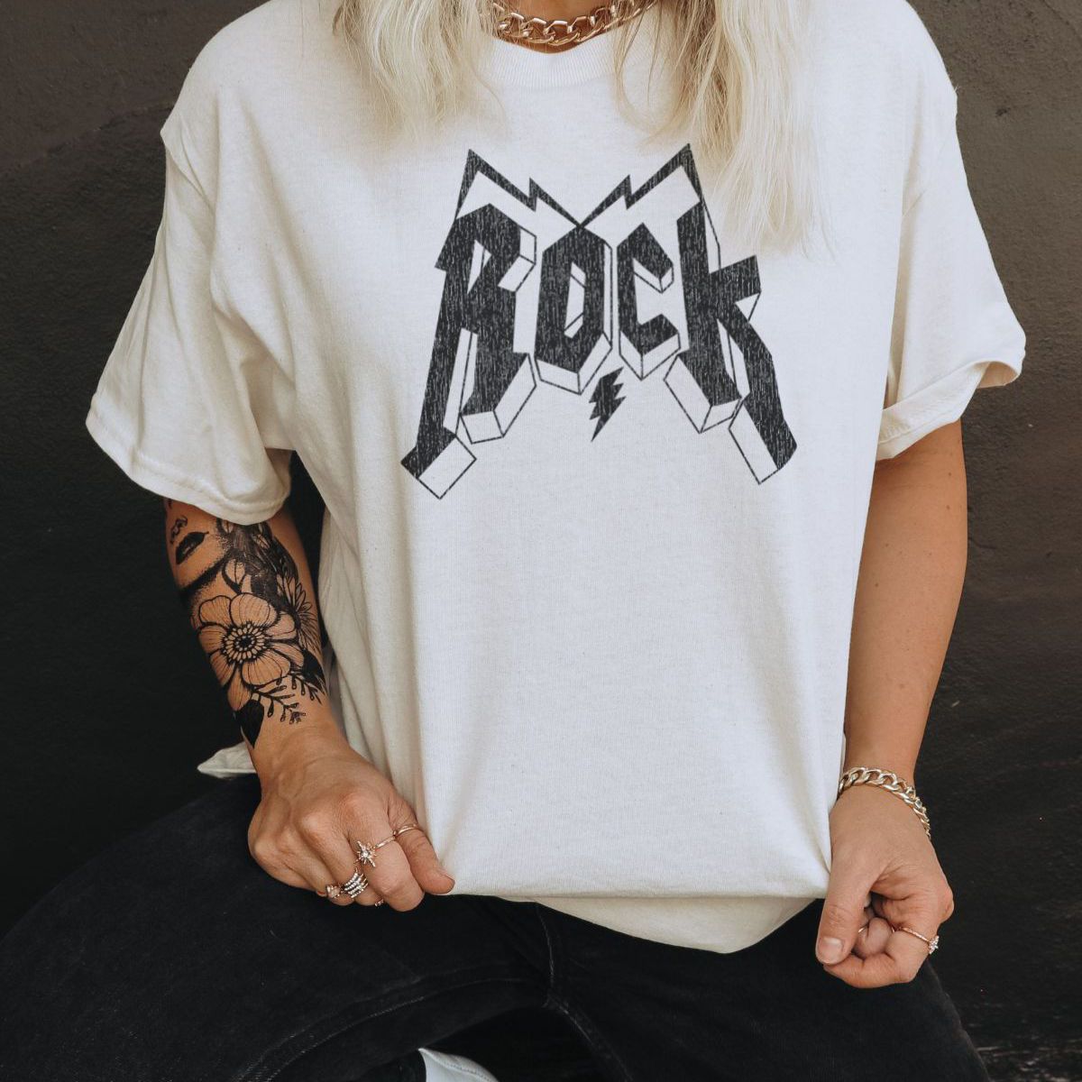 Rock Women T-Shirt Music Casual