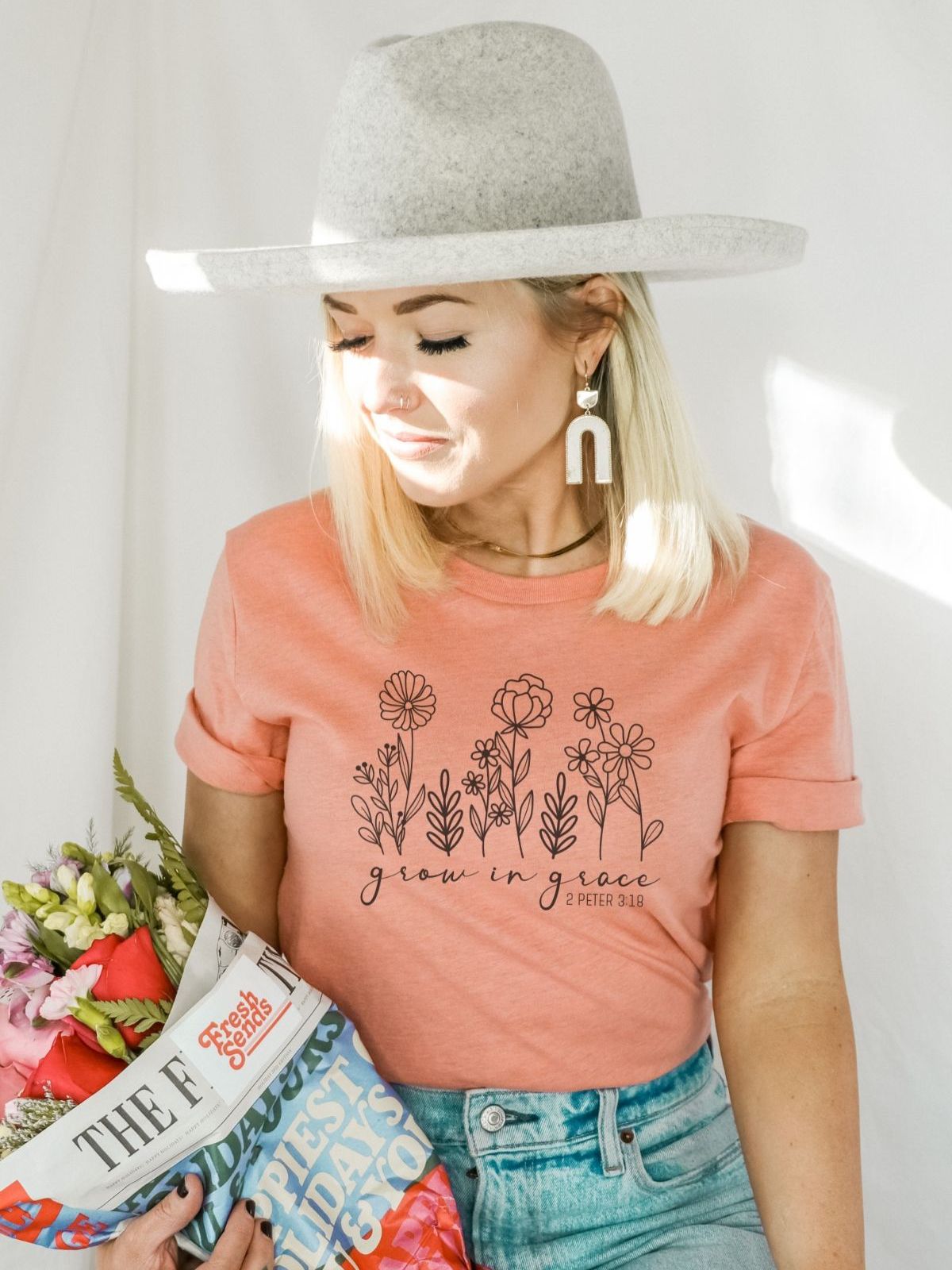 Floral Grace Graphic Tee