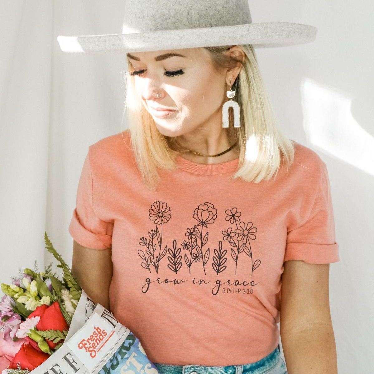 Floral Grace Graphic Tee