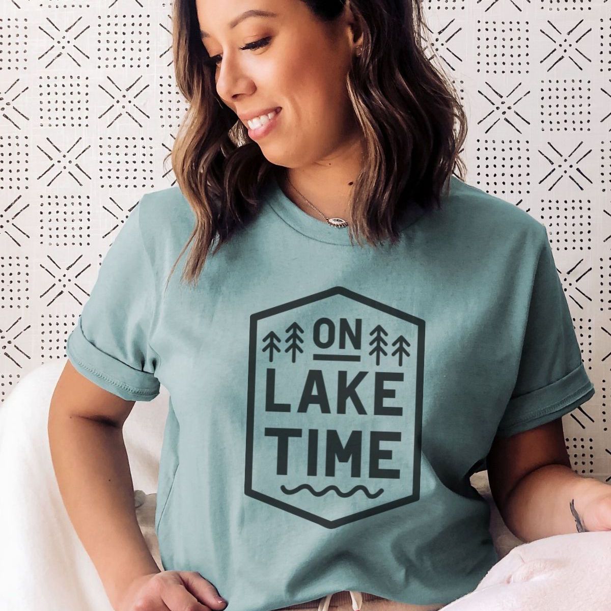 On Lake Time Womens T-Shirt Summer