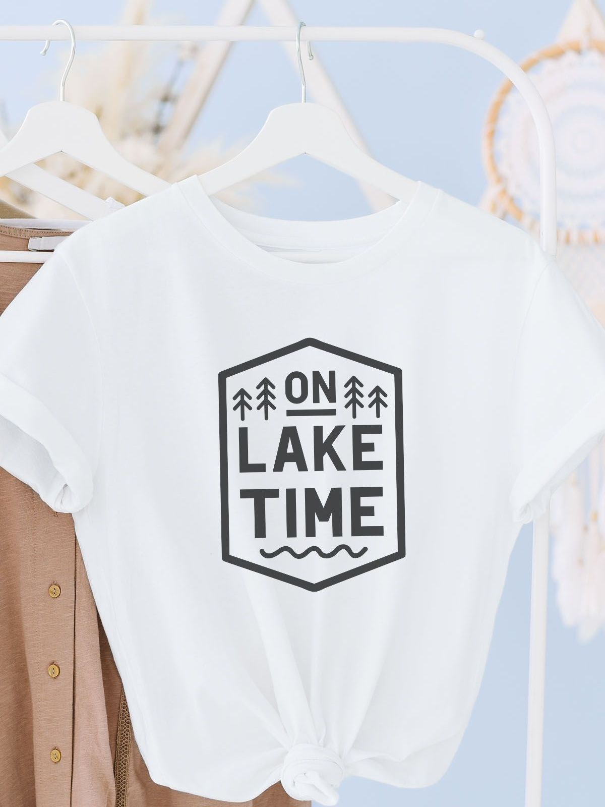 On Lake Time Womens T-Shirt Summer
