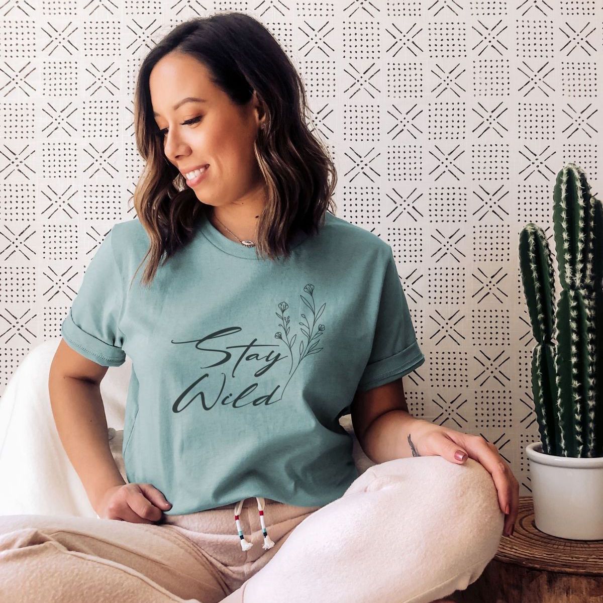 Stay Wild Womens T-Shirt Casual Wear
