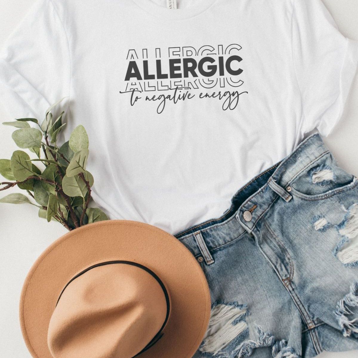 Allergic to Negative Energy Women's T-Shirt Casual Wear