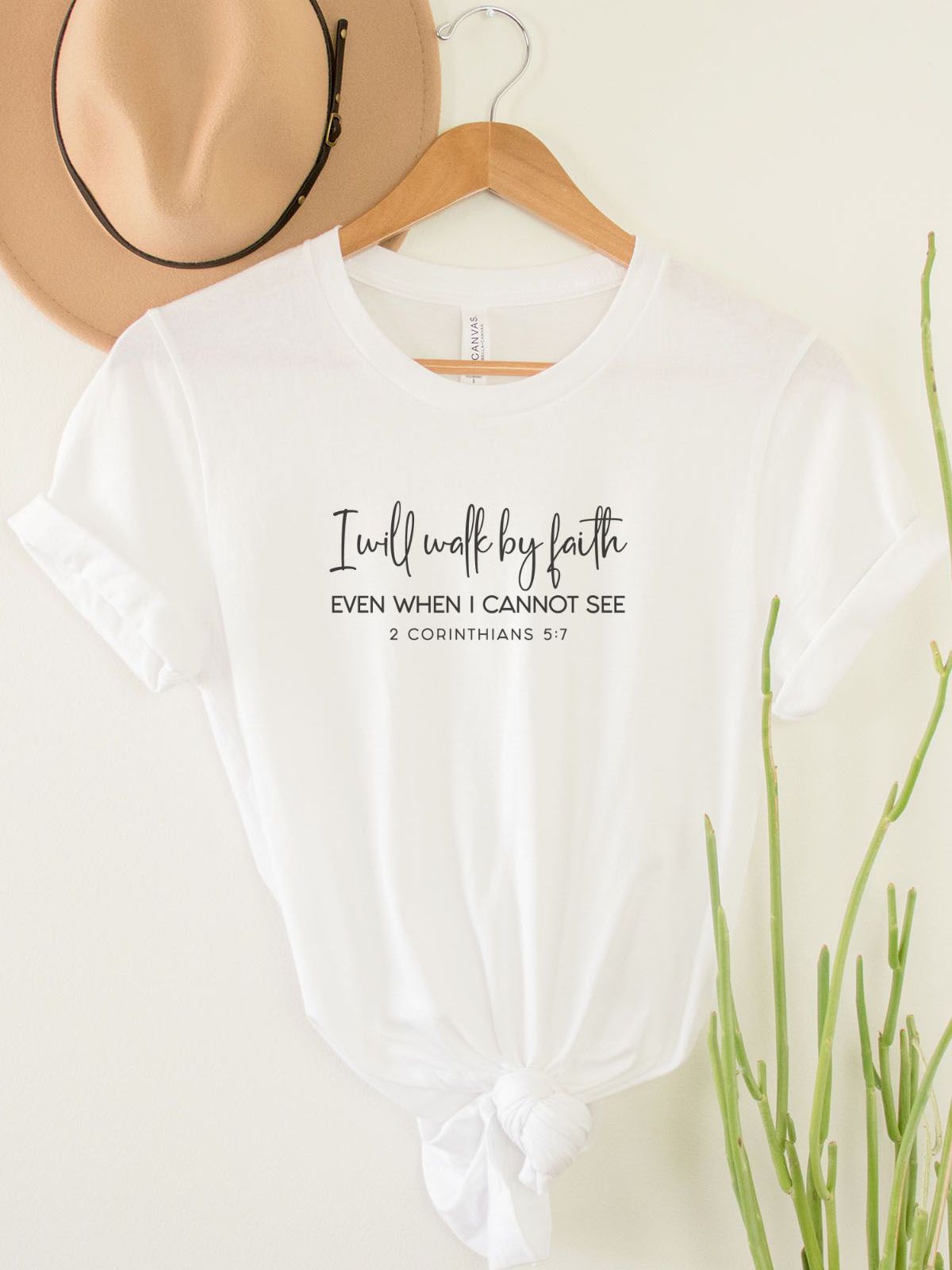 I Will Walk by Faith Women's T-Shirt Casual Wear