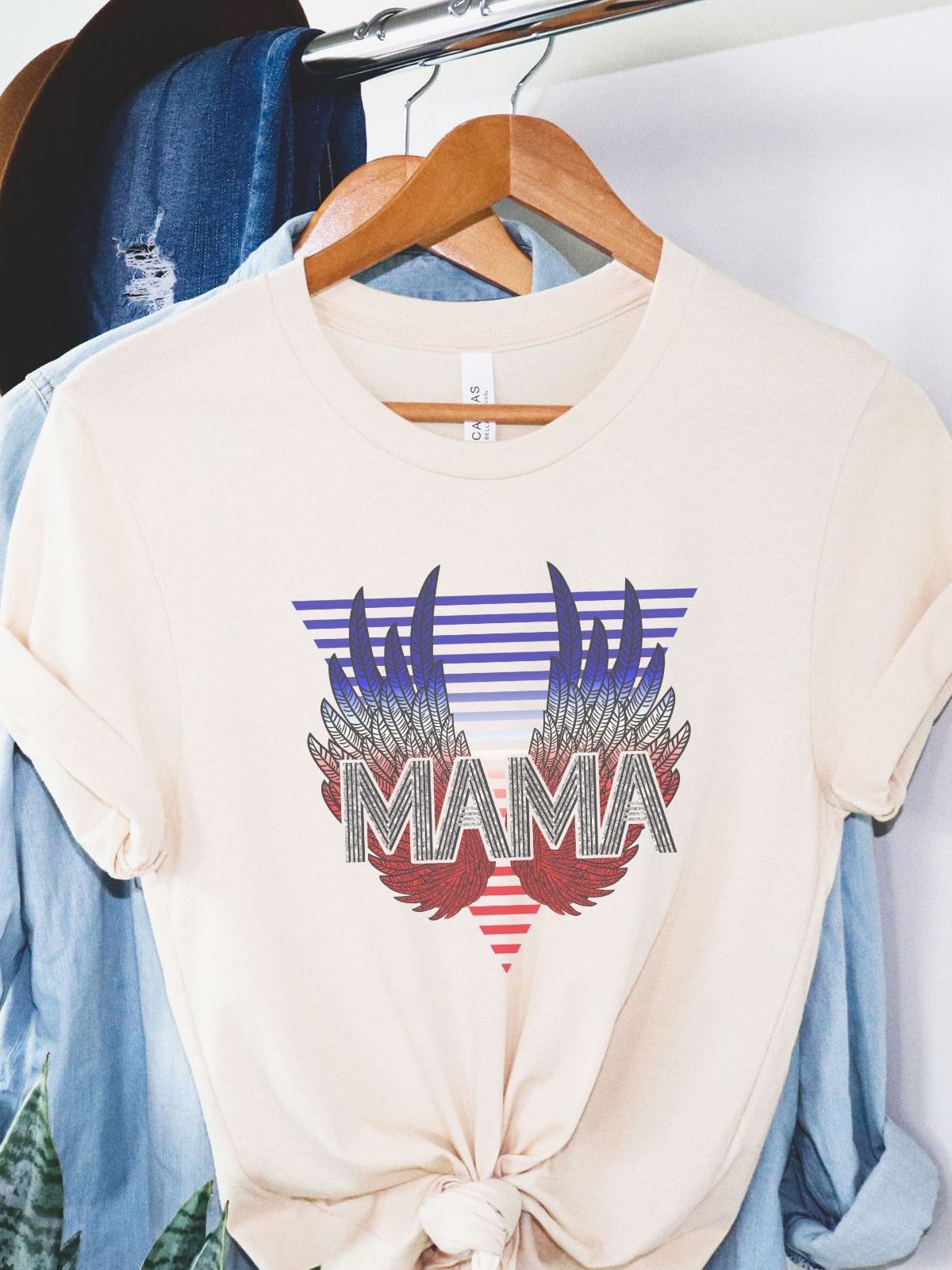 Mama Women T-Shirt Independence Day