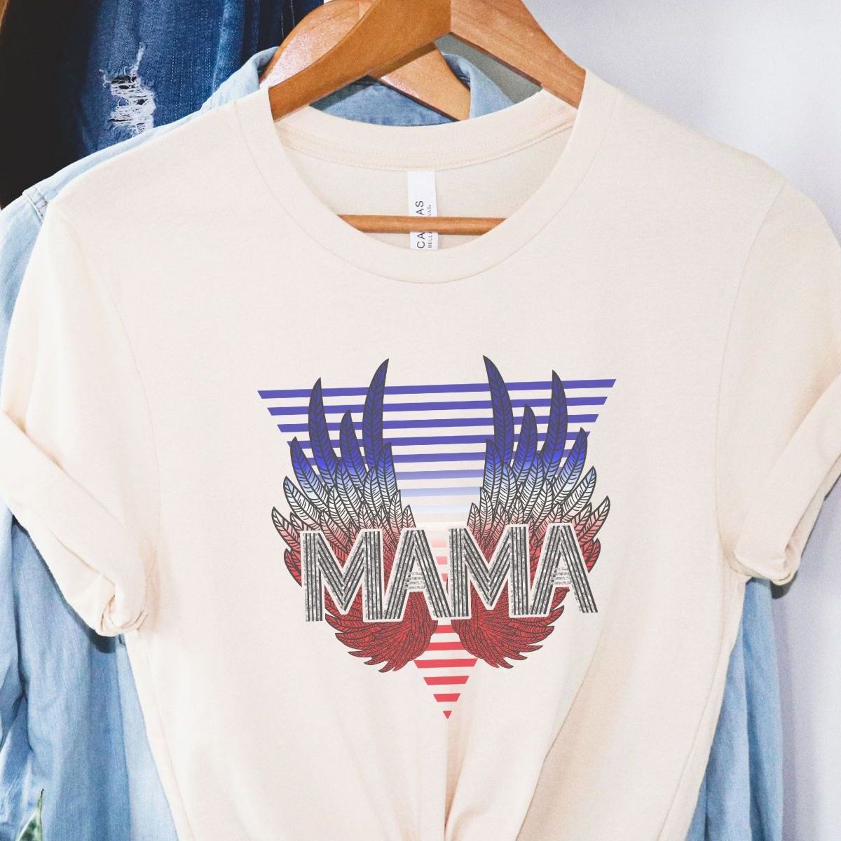 Mama Women T-Shirt Independence Day