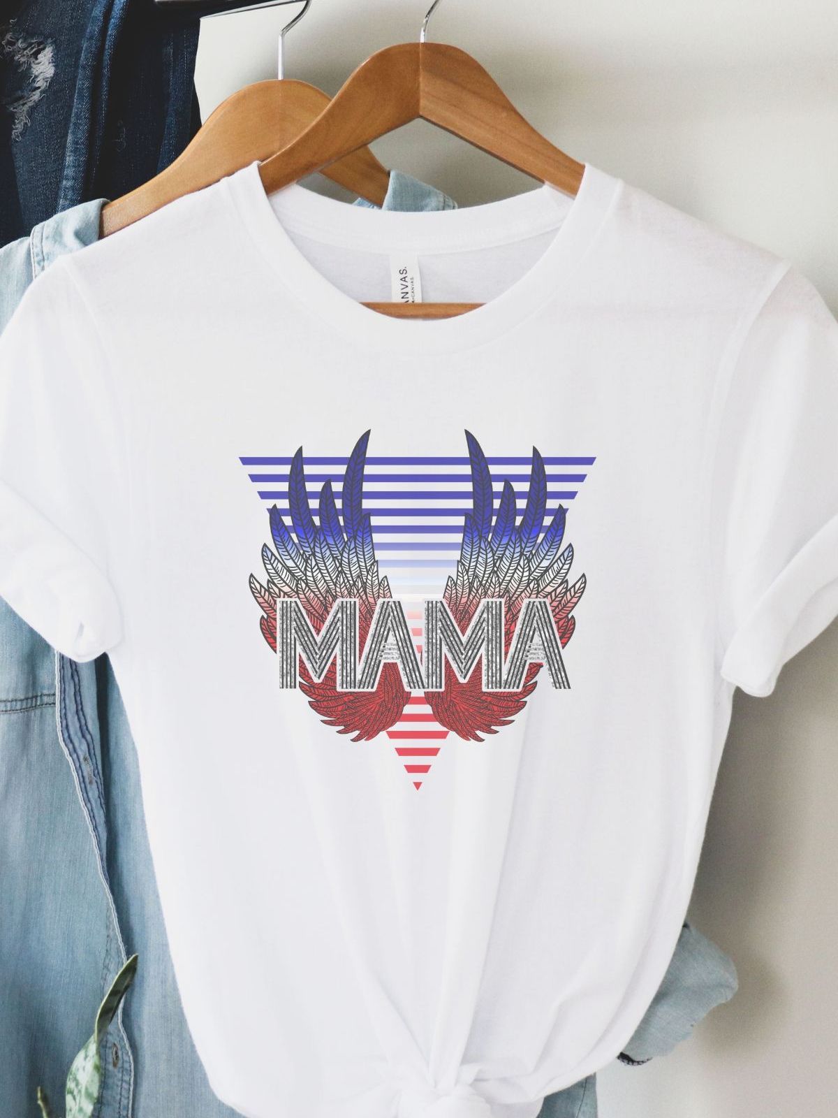 Mama Women T-Shirt Independence Day