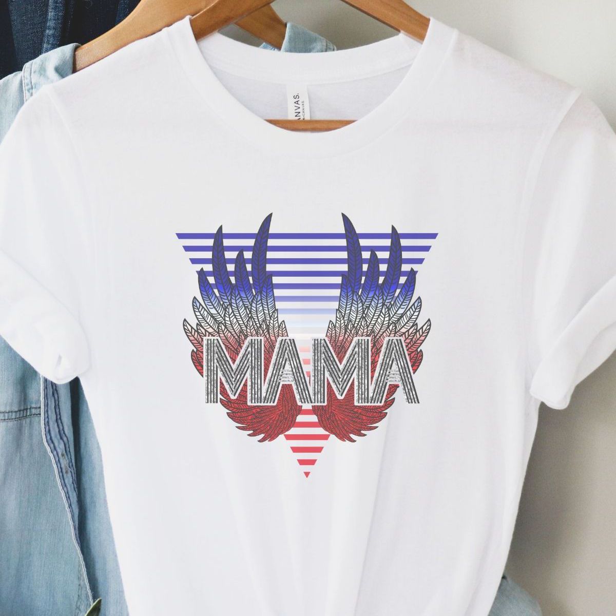 Mama Women T-Shirt Independence Day