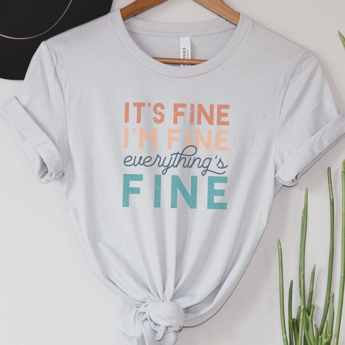 Its Fine Womens Tee Casual Wear