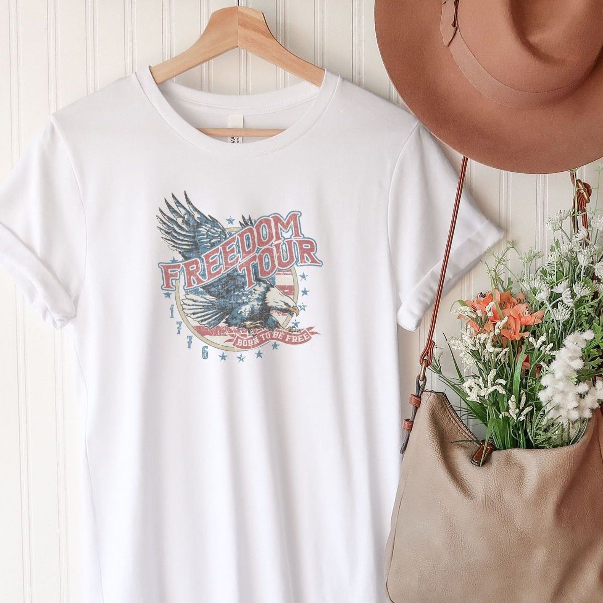 Freedom Tour Womens T-Shirt Independence Day