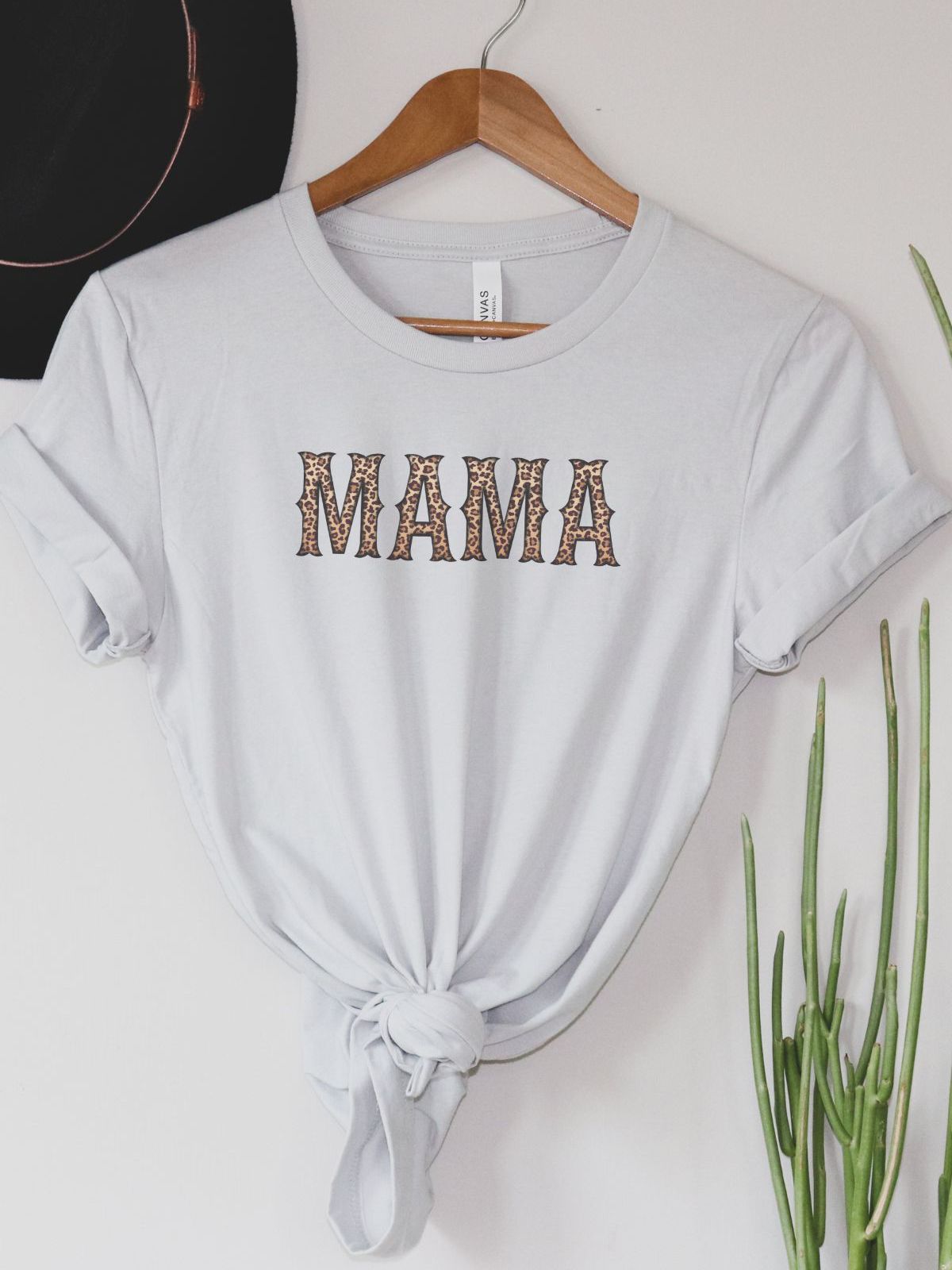 Mama Cheetah Print Graphic T Shirt