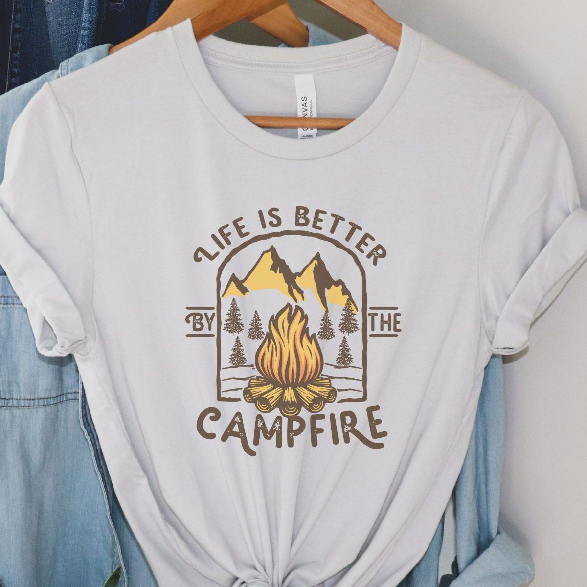 Campfire Graphic Unisex T-Shirt Outdoor
