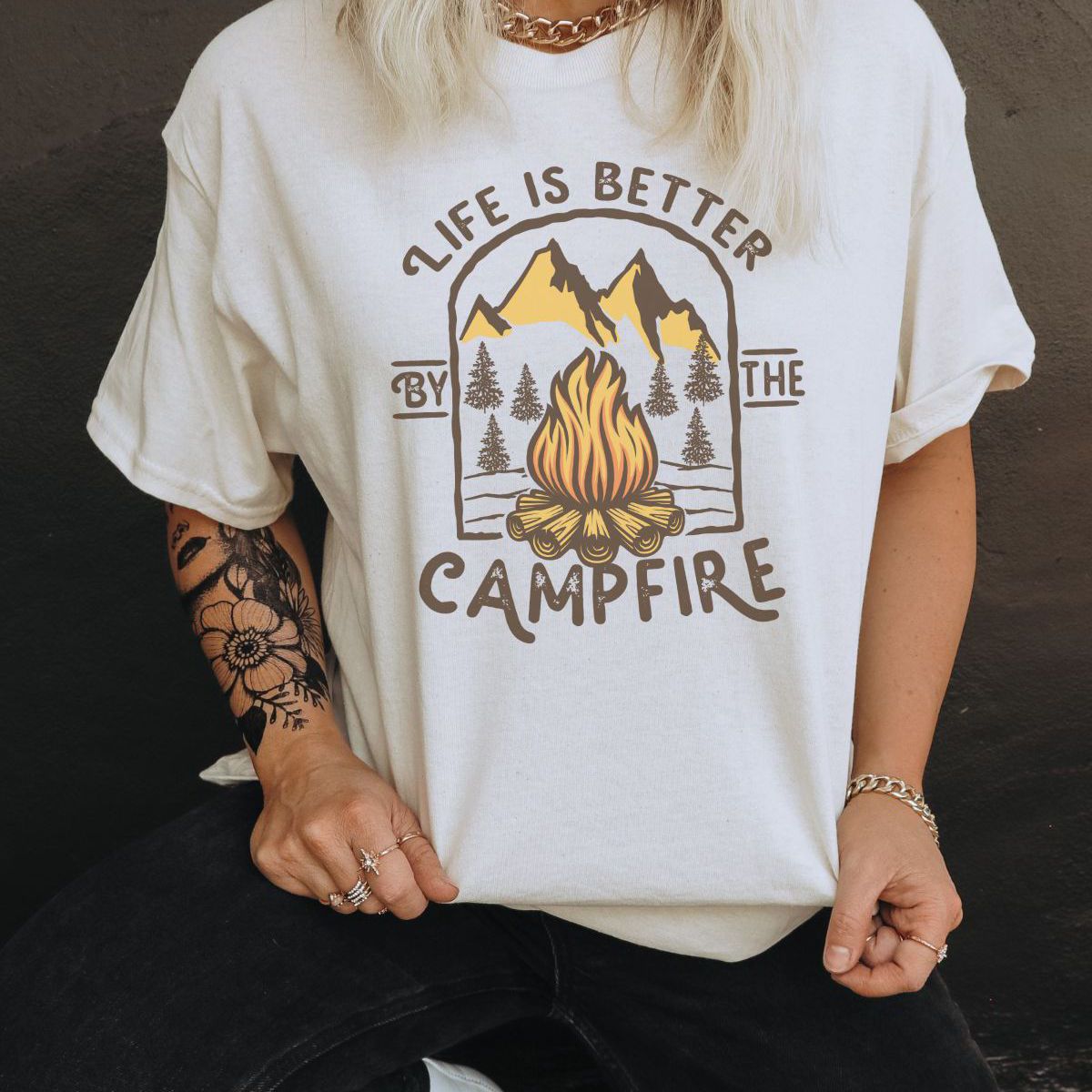 Campfire Graphic Unisex T-Shirt Outdoor