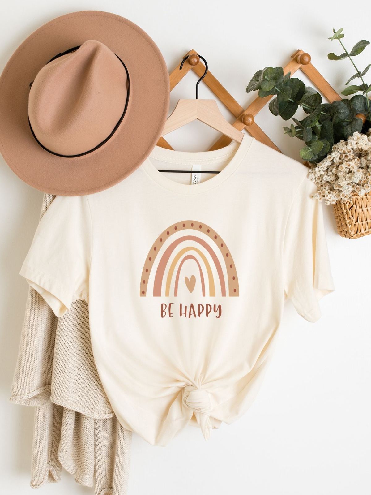 Be Happy Women's T-Shirt Casual