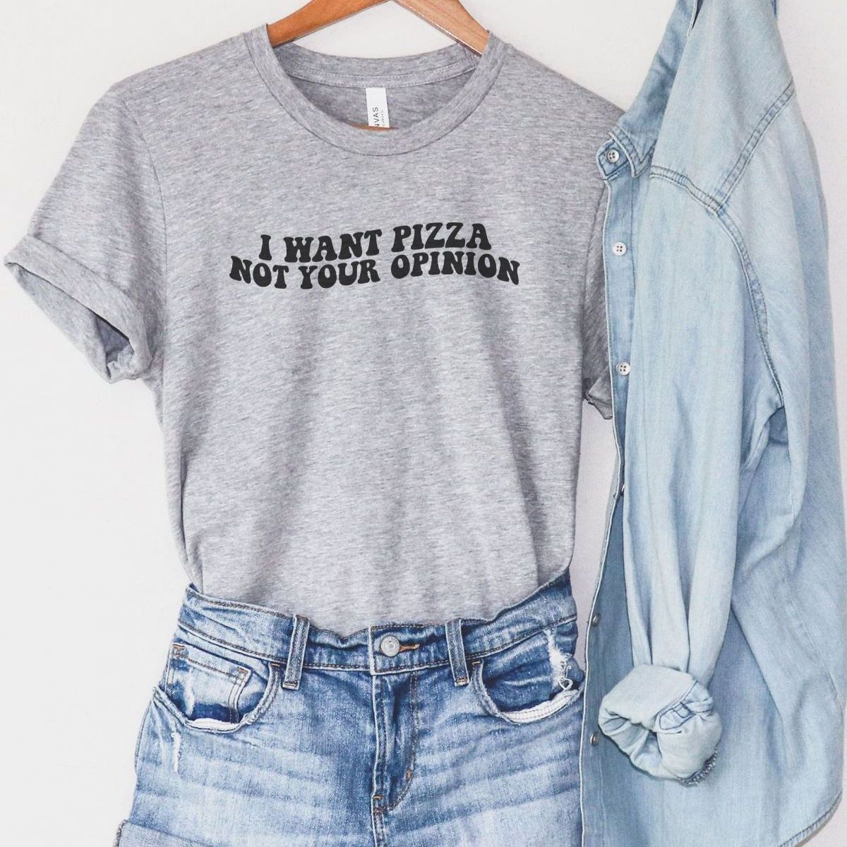 I Want Pizza Womens T-Shirt Casual