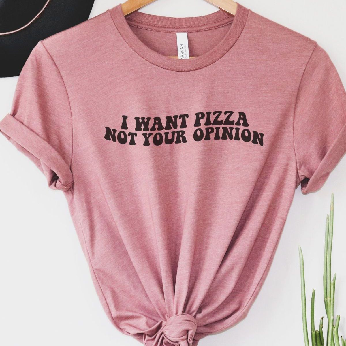 I Want Pizza Womens T-Shirt Casual