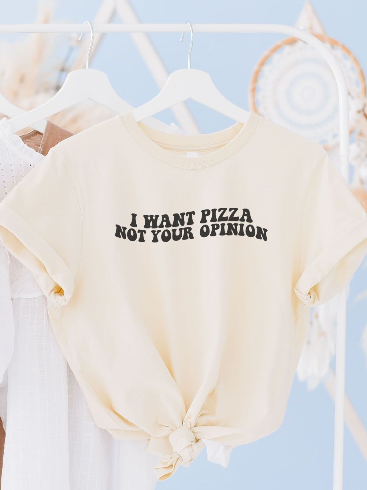 I Want Pizza Womens T-Shirt Casual