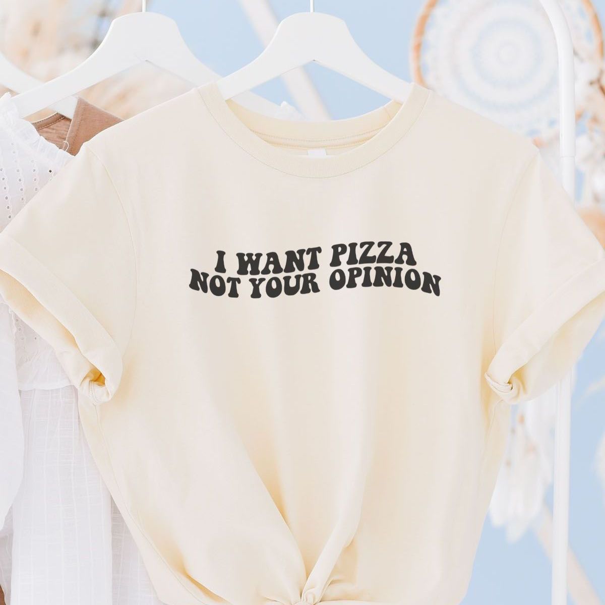 I Want Pizza Womens T-Shirt Casual