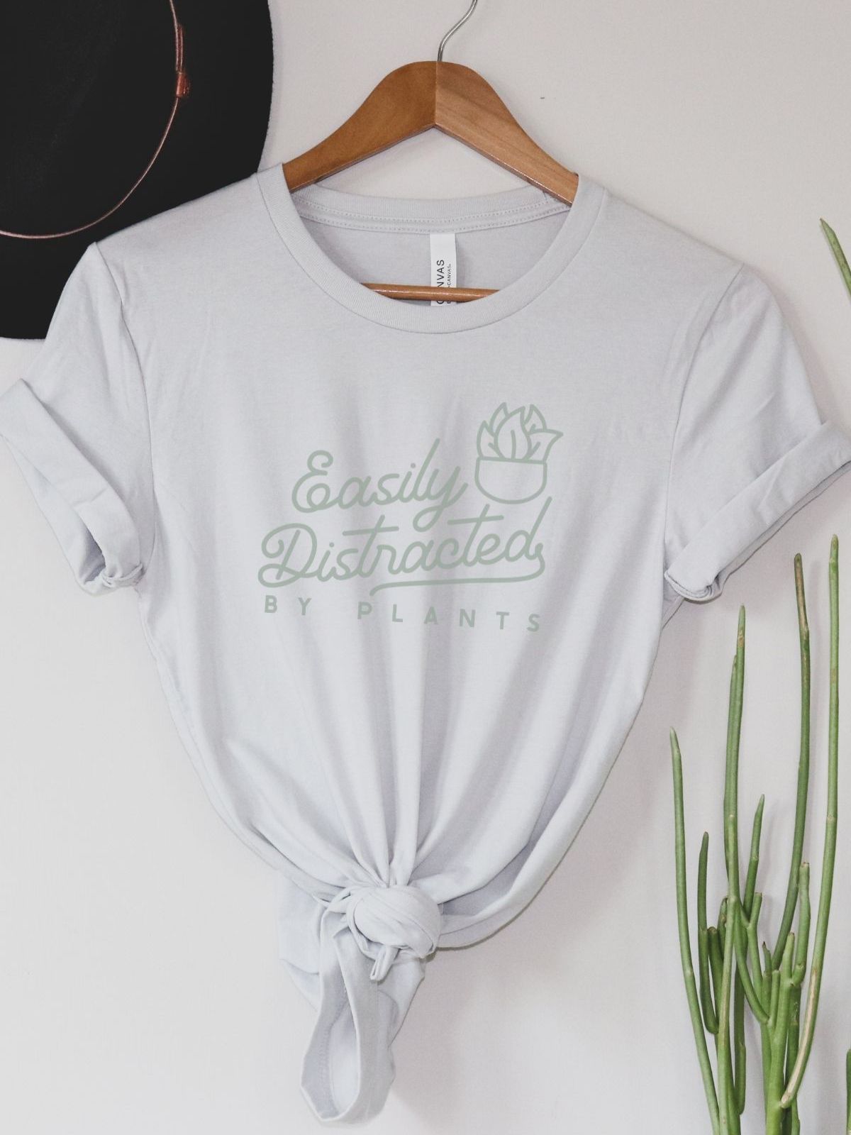 Easily Distracted Plants Women T-Shirt Casual