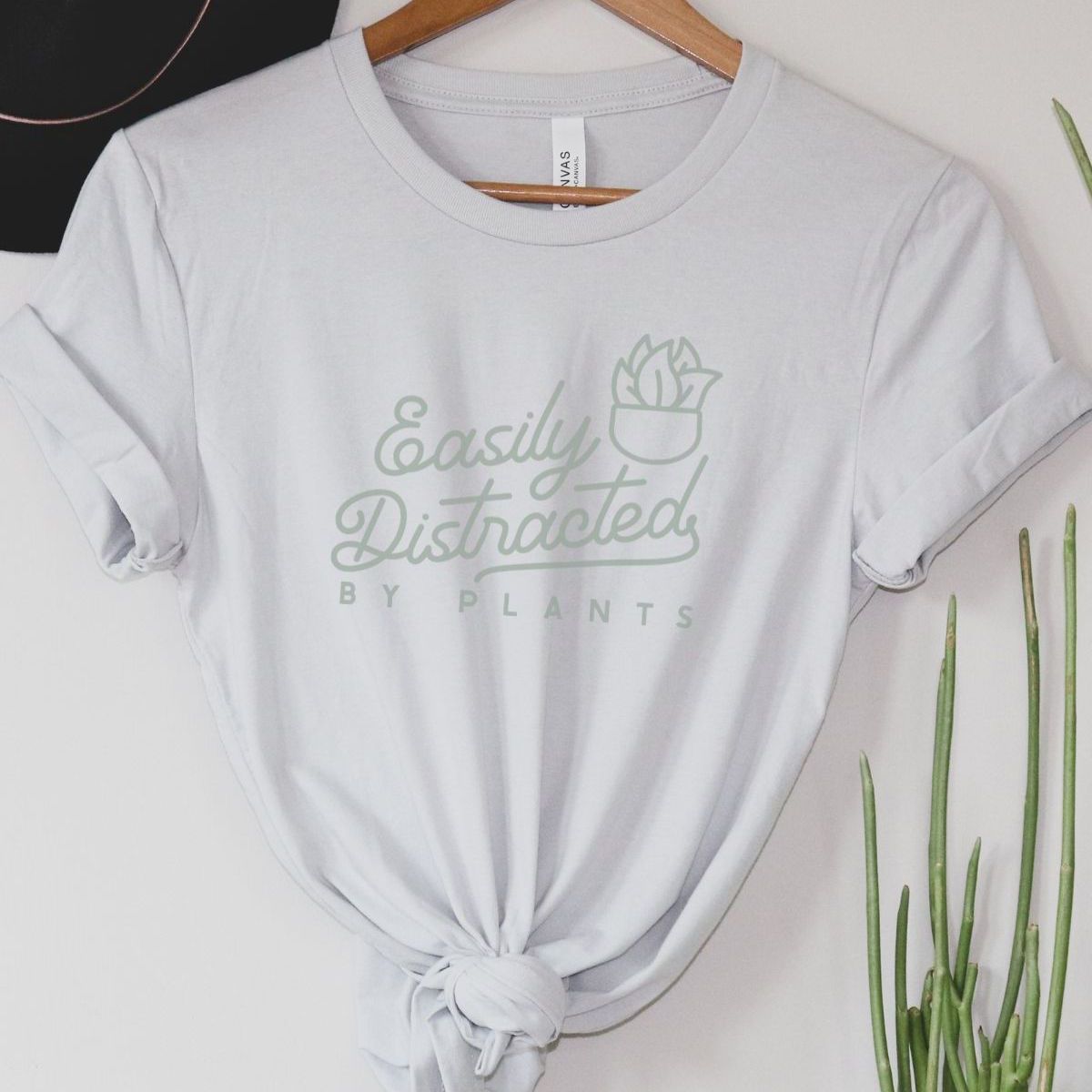 Easily Distracted Plants Women T-Shirt Casual