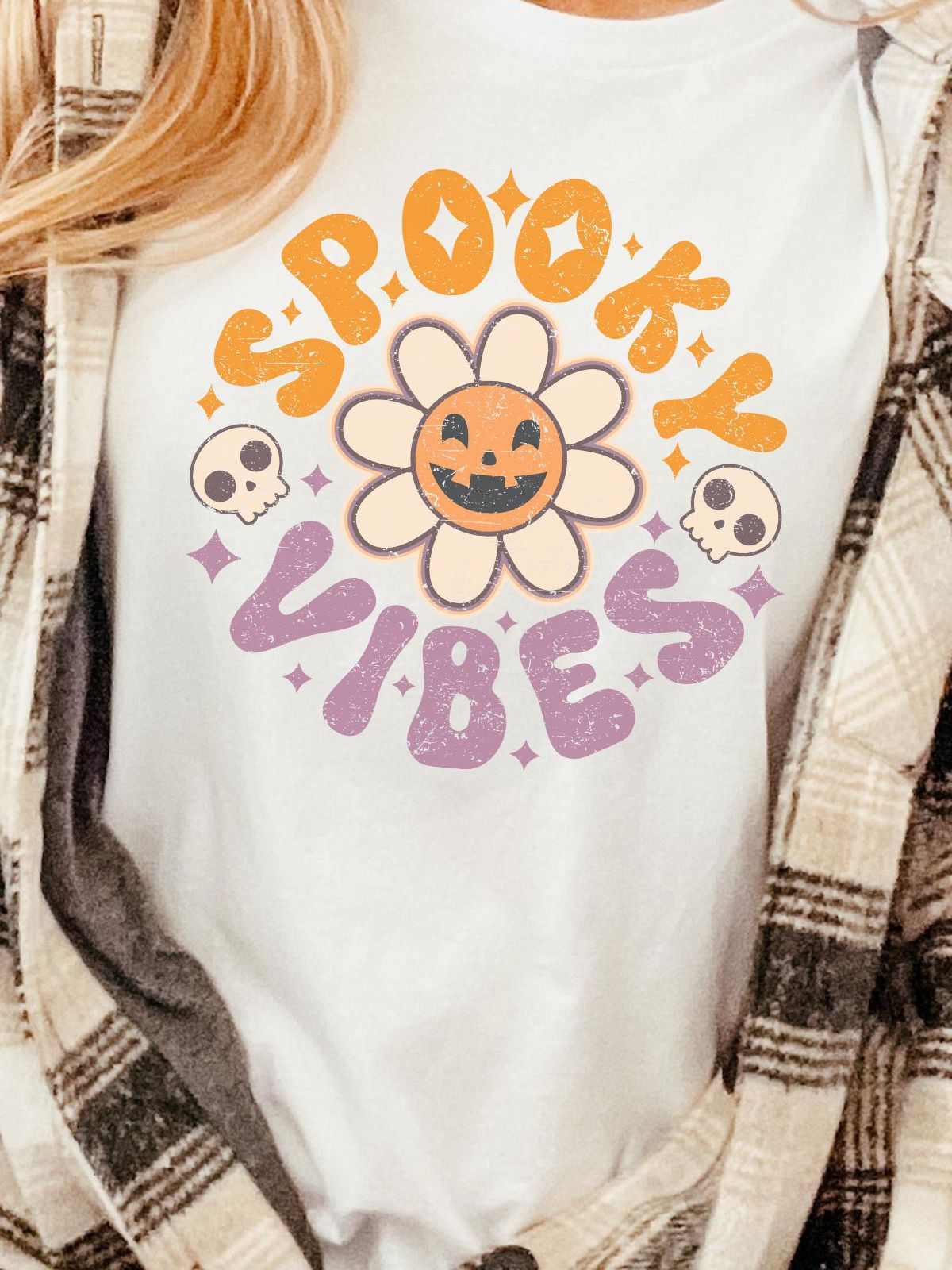 Spooky Vibes Flower Tee