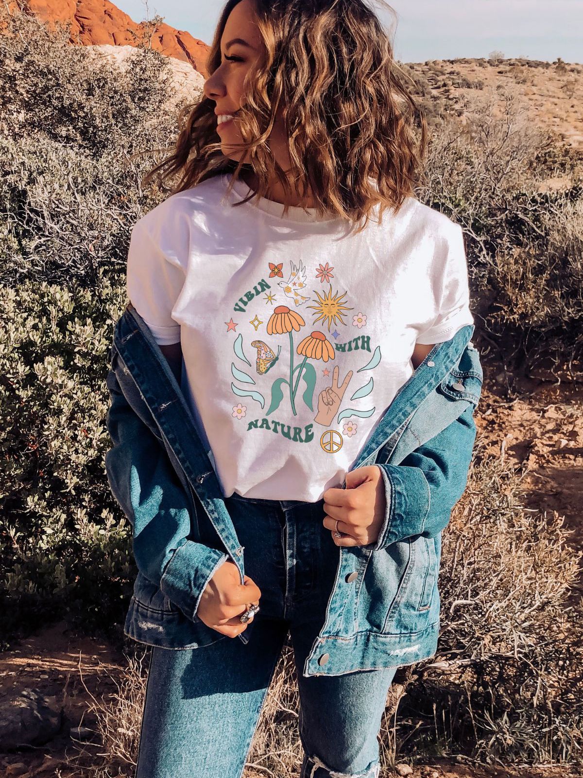 Vibin with Nature Women's T-shirt Casual
