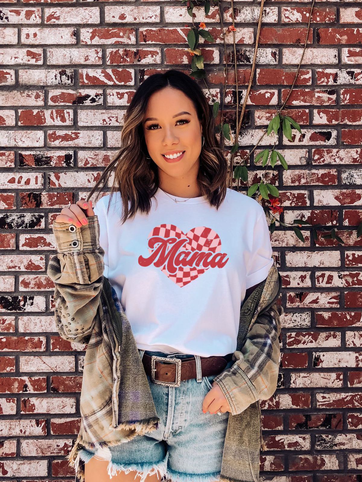 Mama Heart Women's T Shirt Mother's Day