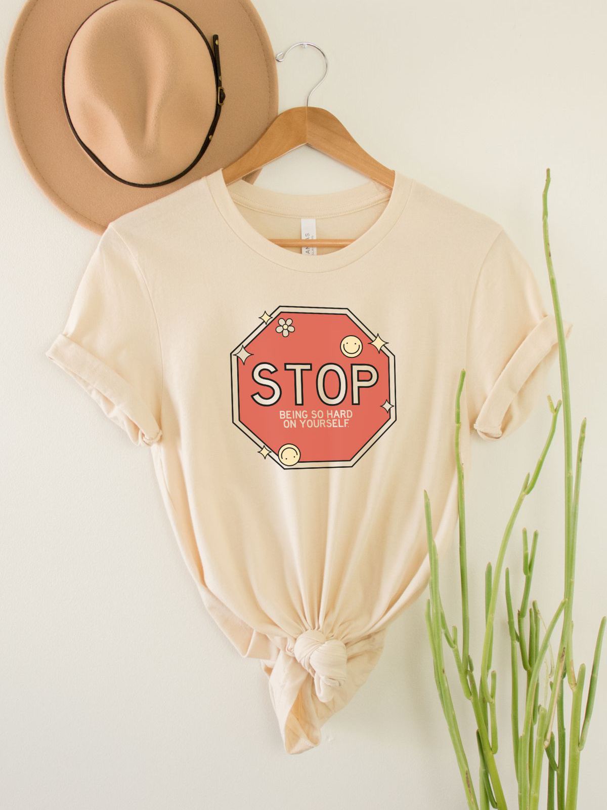 Stop Sign Womens T-Shirt Casual