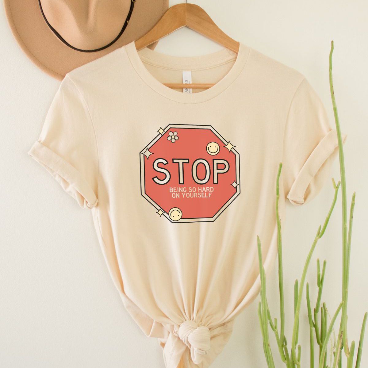 Stop Sign Womens T-Shirt Casual
